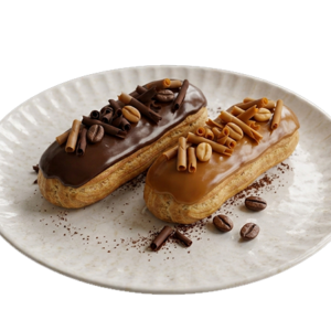Eclair de chocolate/café
